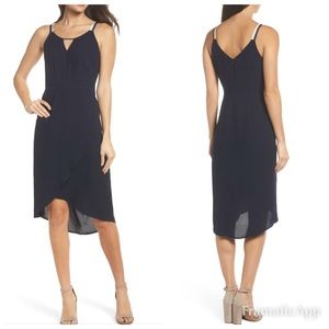 19 Cooper Medium navy blue midi dress key hole
